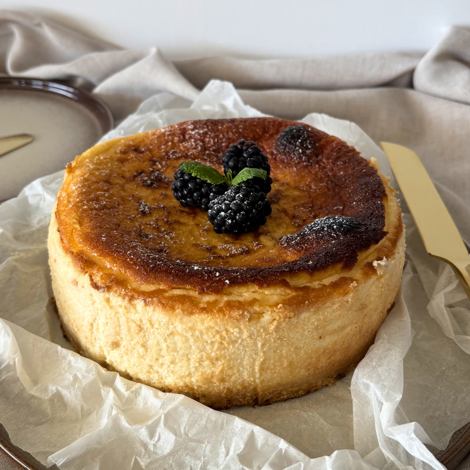 Klassisk Baskisk Cheesecake