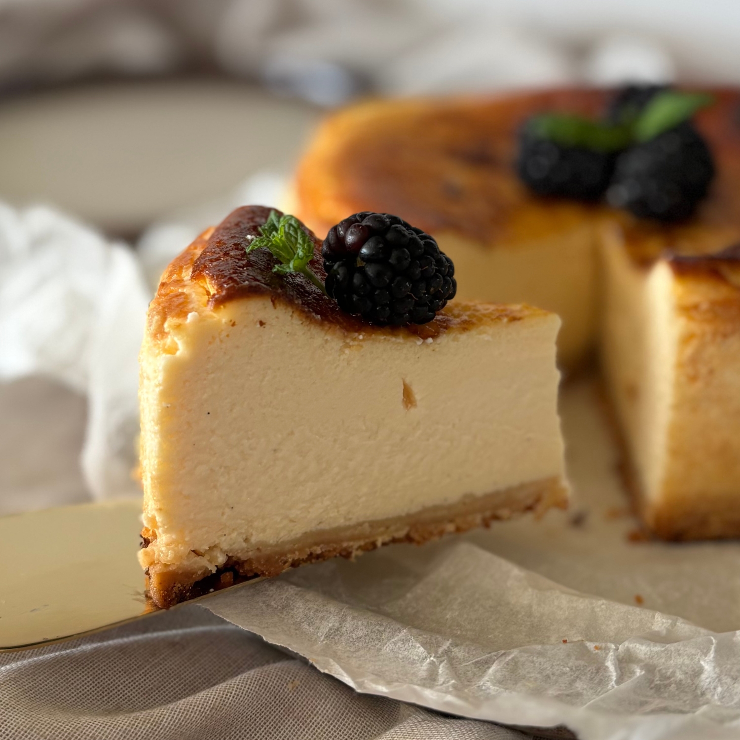 Klassisk Baskisk Cheesecake
